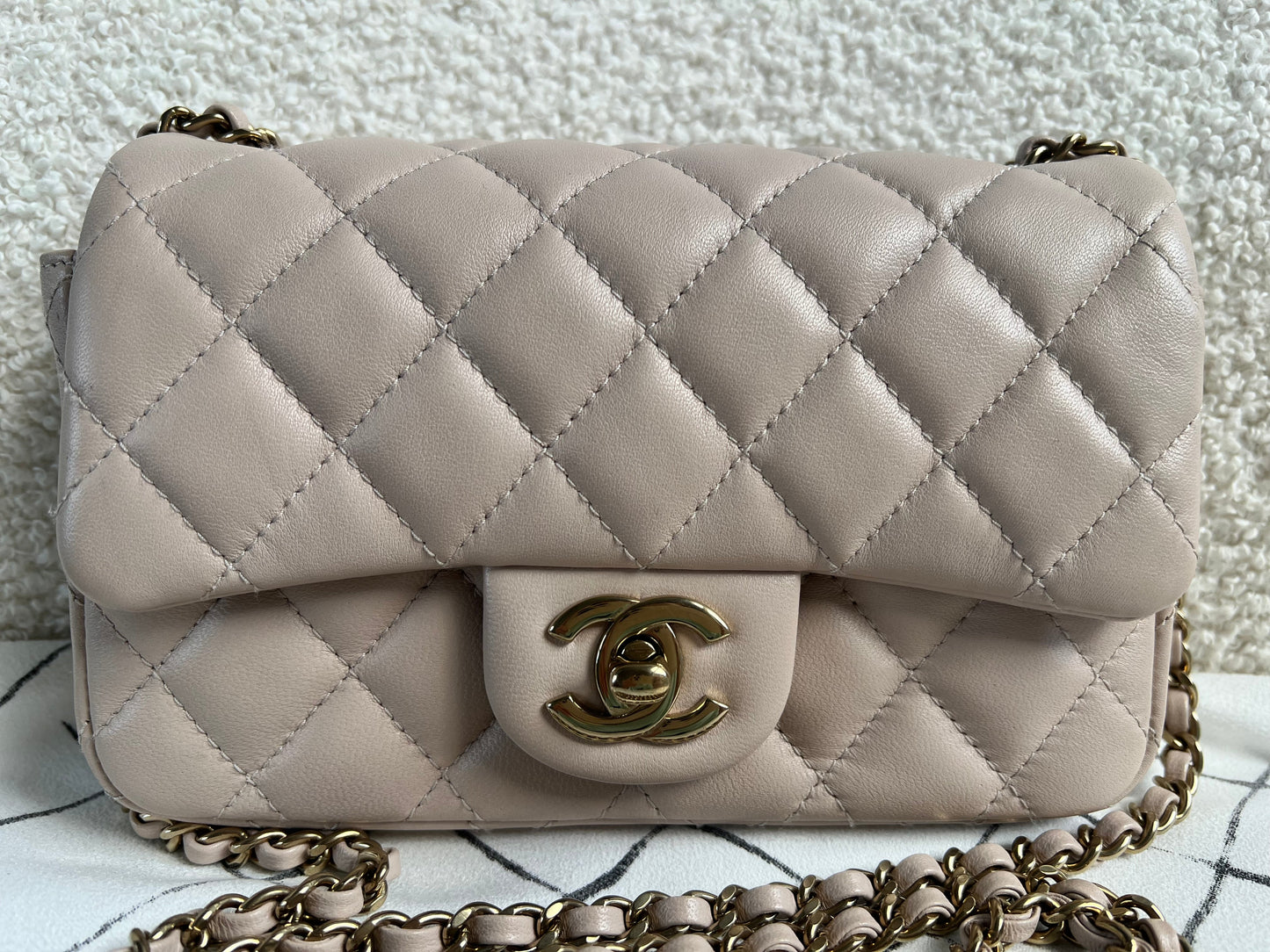 Chanel Mini Rectangular Classic Flap in Lambskin (RRP £4,390)