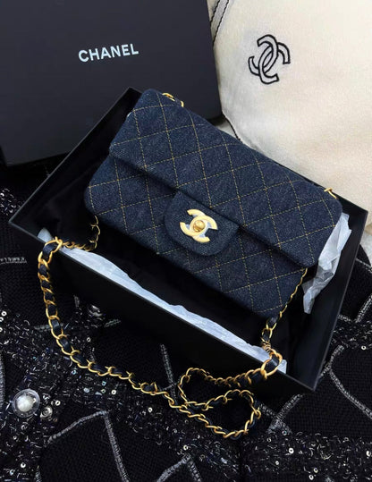 Chanel Mini Flap Gold Shoulder Bag