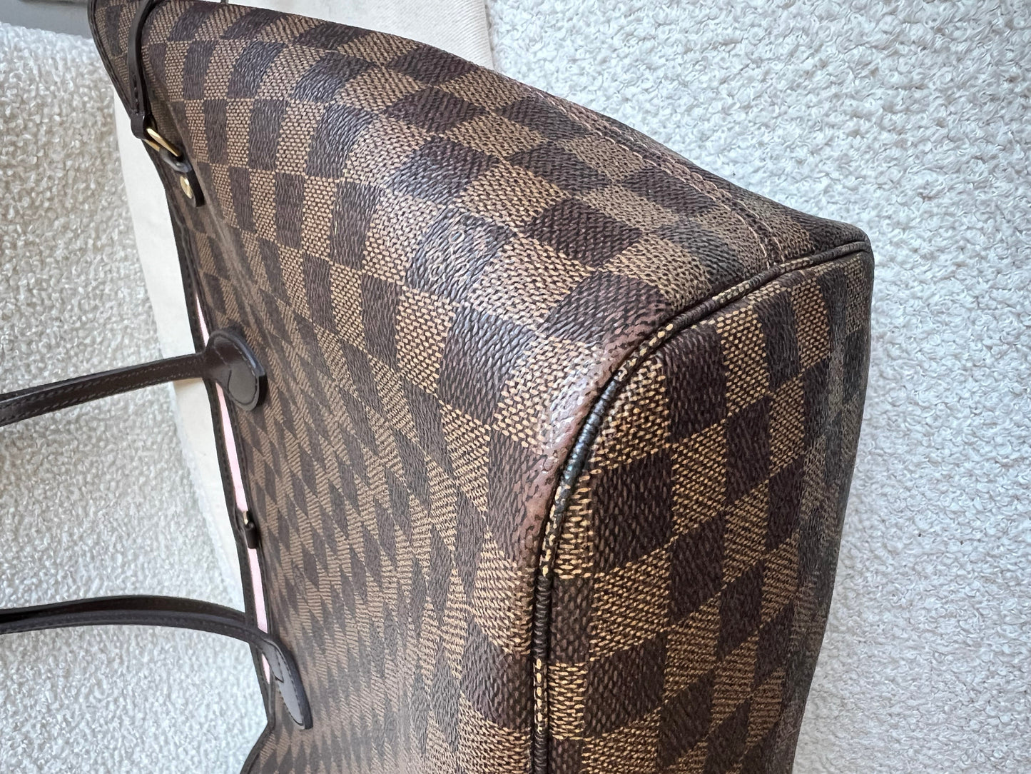 Louis Vuitton Neverfull MM Damier Ebene Rose Ballerine (RRP £1430)