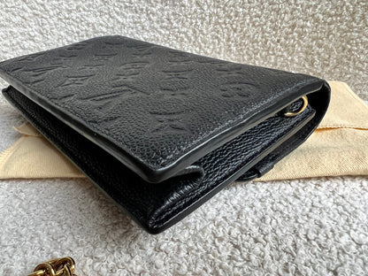 Louis Vuitton Black Empreinte Vavin Chain Wallet (RRP £1430)