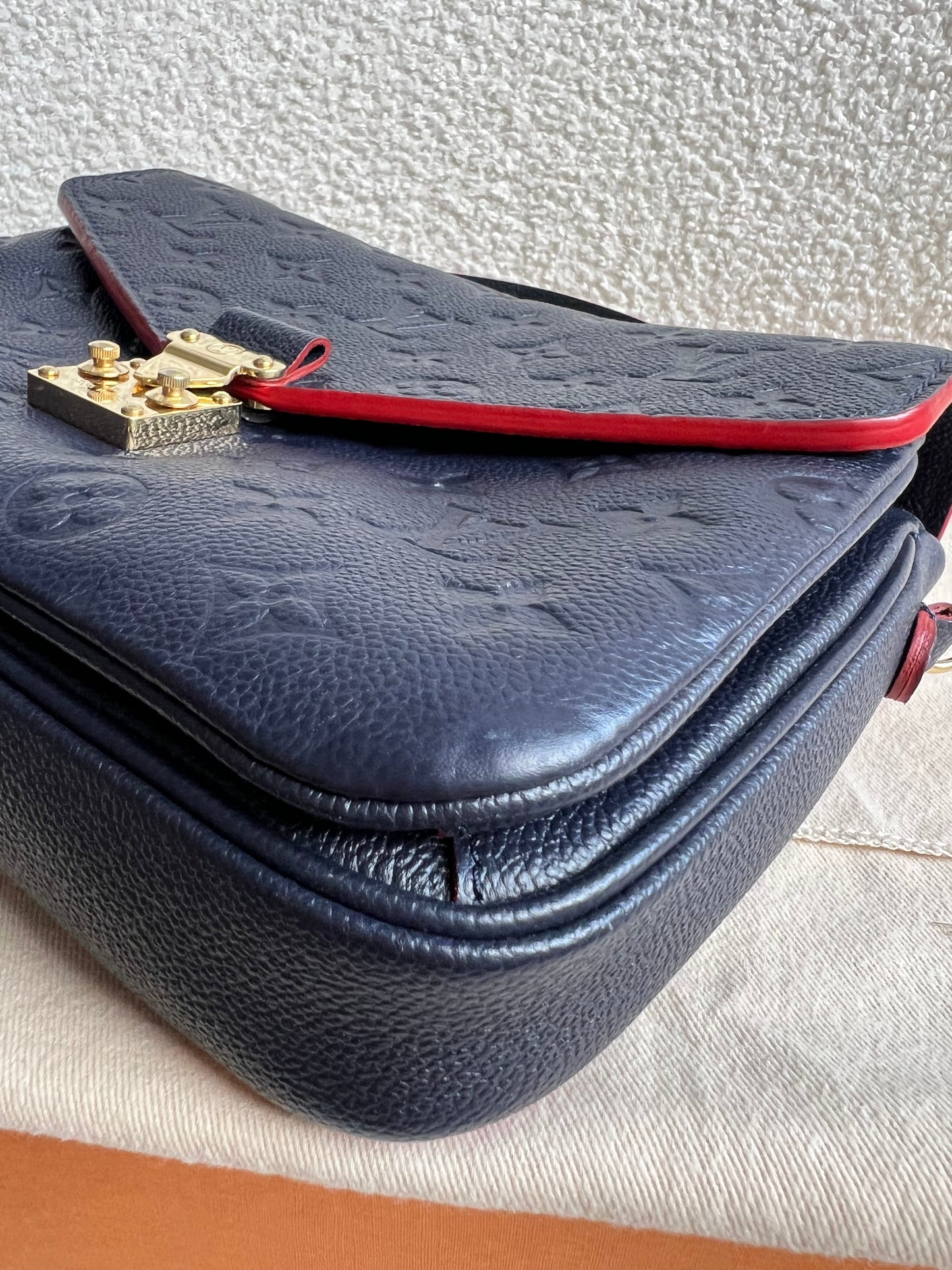 Louis Vuitton Pochette Metis Marine Rouge Empreinte (RRP £2,200)