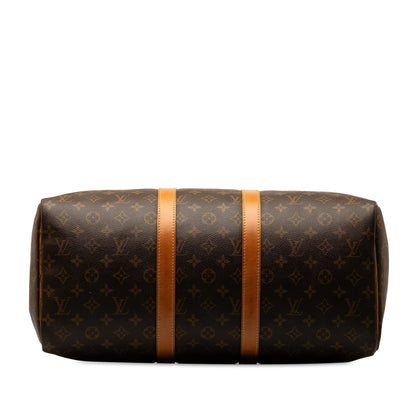 Brown Louis Vuitton Monogram Keepall 45 Travel Bag