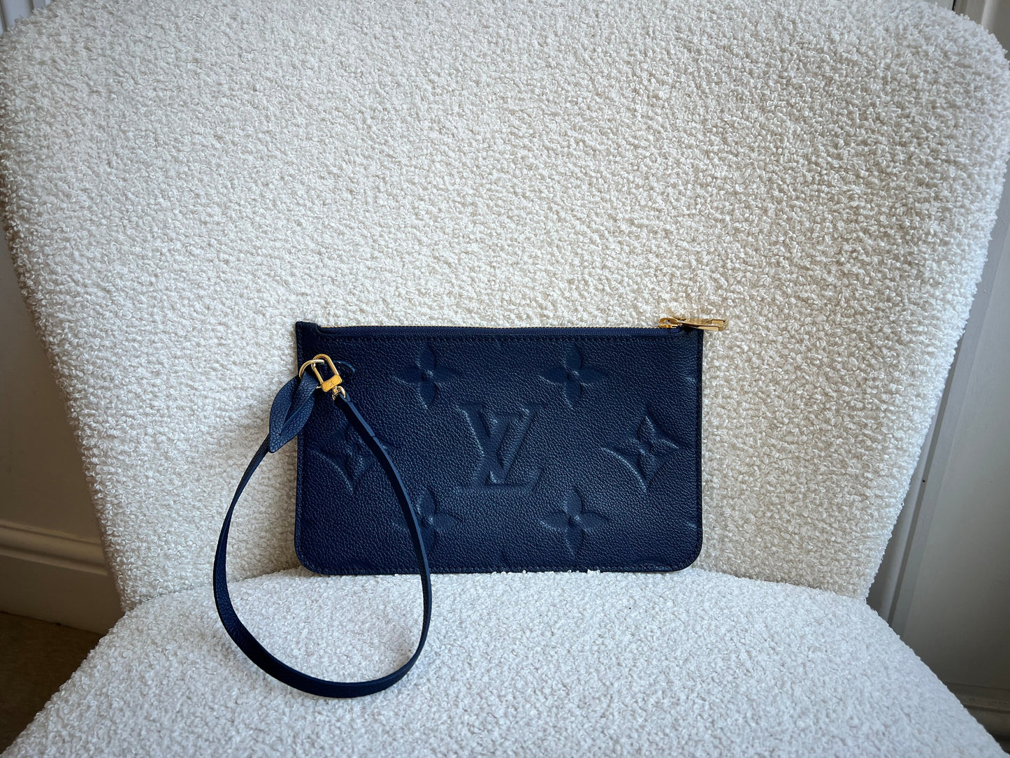 Louis Vuitton Pouch (from Neverfull) Navy Empreinte