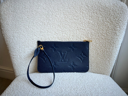 Louis Vuitton Pouch (from Neverfull) Navy Empreinte