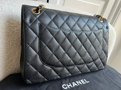Chanel Jumbo Double Flap in Black Caviar with gold hardware (RRP £9830)