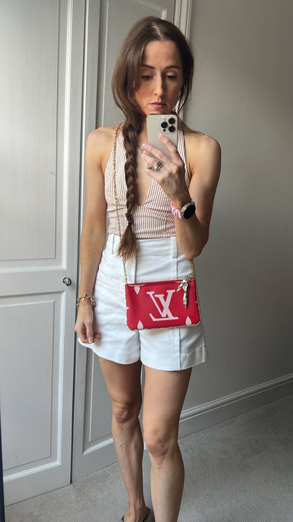 Louis Vuitton Double Zip Pochette Red Giant Monogram Jungle (RRP £1250)