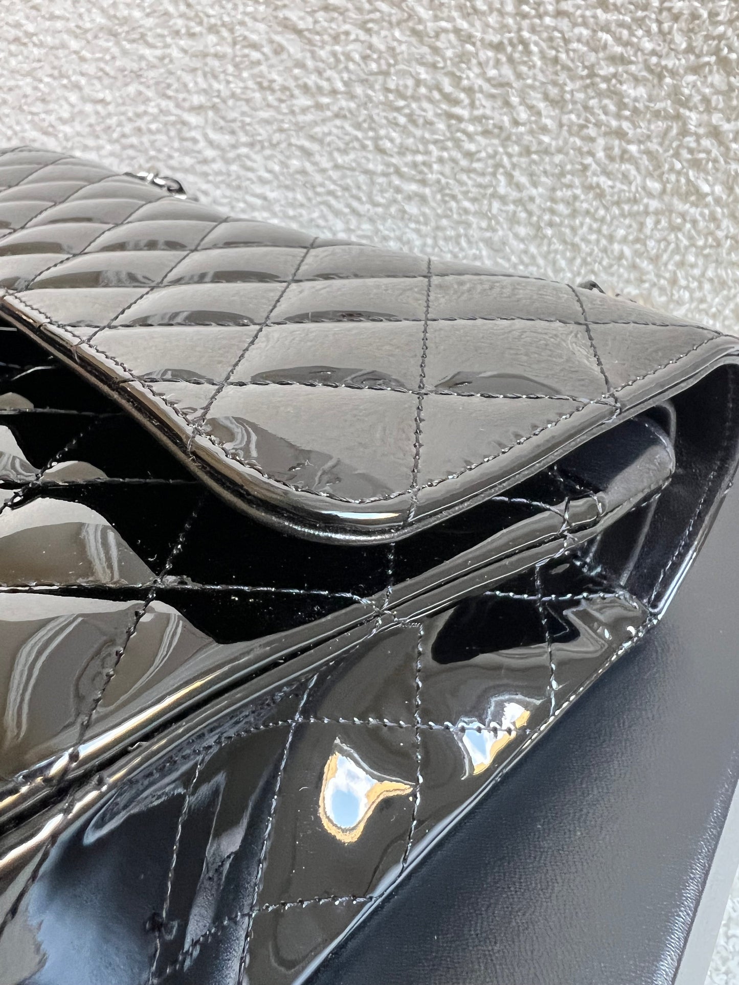 Chanel Medium Classic Flap in Black Patent Leather