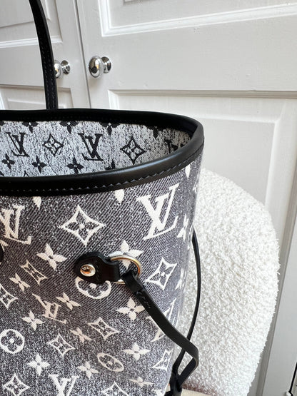 Louis Vuitton Neverfull MM Jacquard Denim