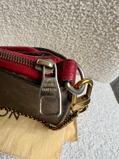 Louis Vuitton Red and Monogram Pallas Pochette