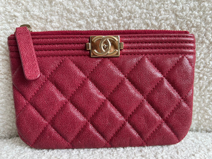 Chanel Boy Pink Zip pouch Mini Ocase (RRP £530)