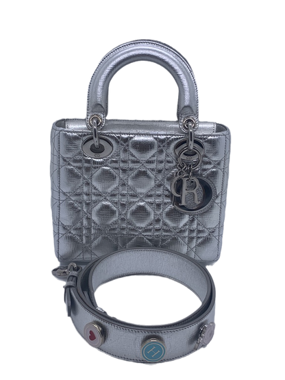 Lady Dior ABCdior Small Silver Cannage Lambskin Handbag 29-MA-0157