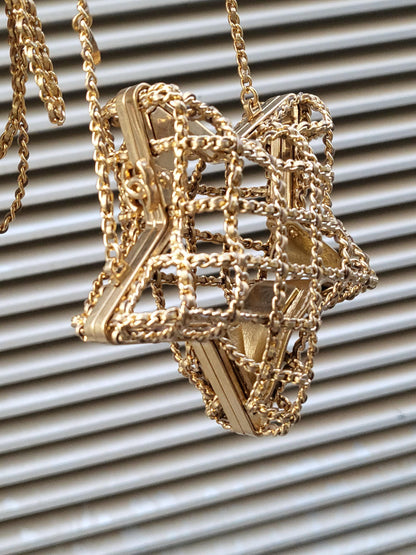 Chanel Luxury Leather Gold Handbag Style 6