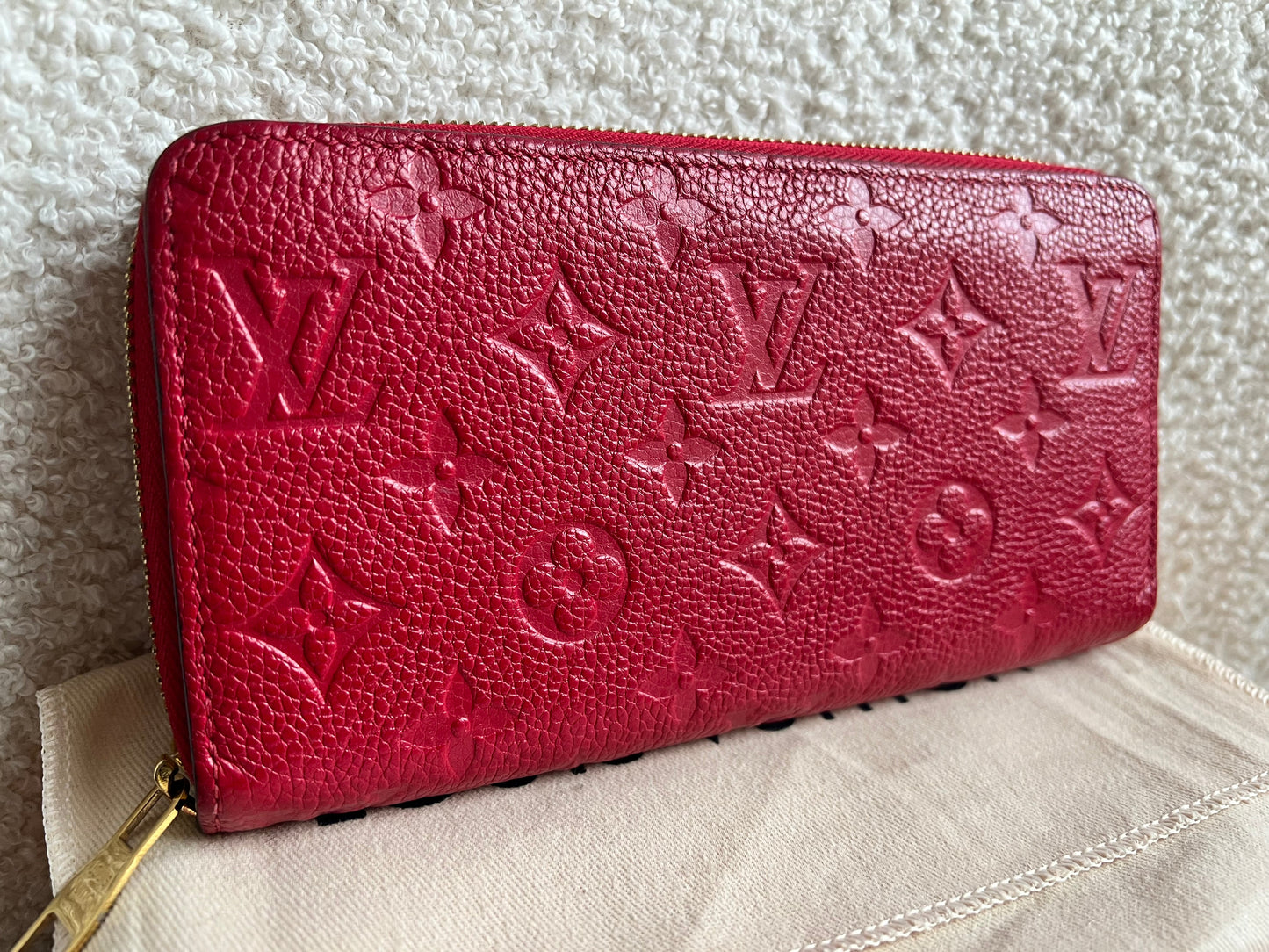 Louis Vuitton Zippy Wallet in Red Empreinte (RRP £740)