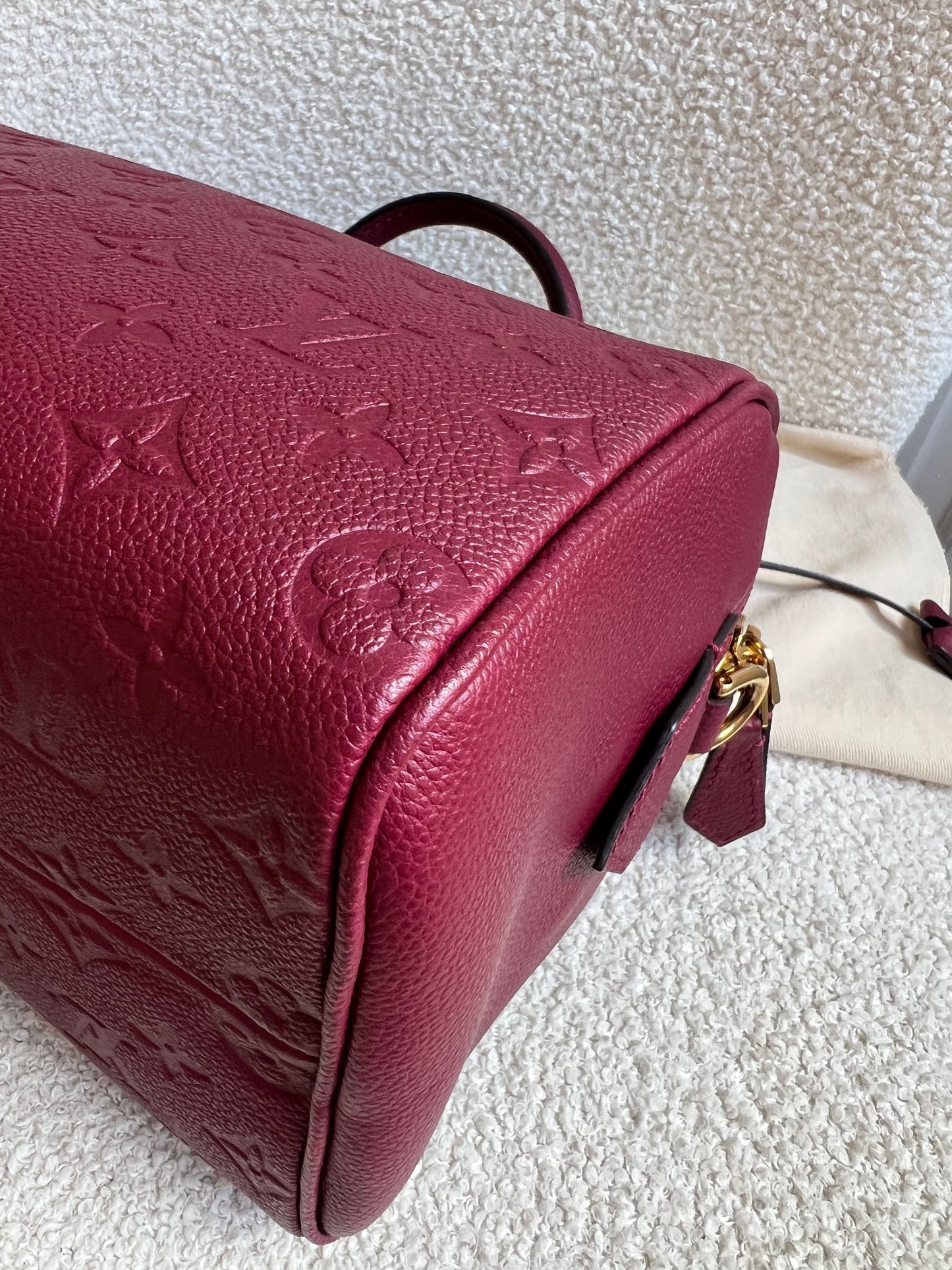 Louis Vuitton Speedy 25 Raisin Empreinte (RRP £1,840)