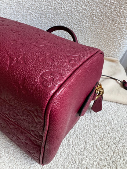 Louis Vuitton Speedy 25 Raisin Empreinte (RRP £1,840)