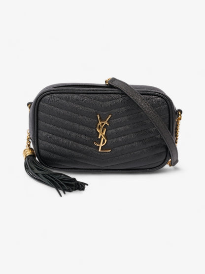 Saint Laurent Lou Small Quilted Crossbody In Black Leather Black Caviar Leather
