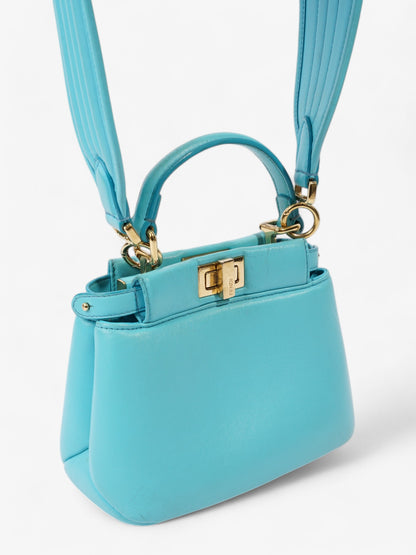 Fendi Peekaboo Light Blue Nappa Leather