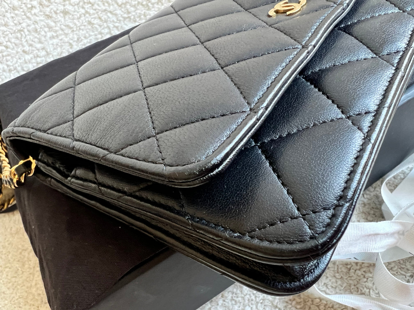 Chanel Wallet on Chain in Black Lambskin Gold Hardware (RRP £2,930)