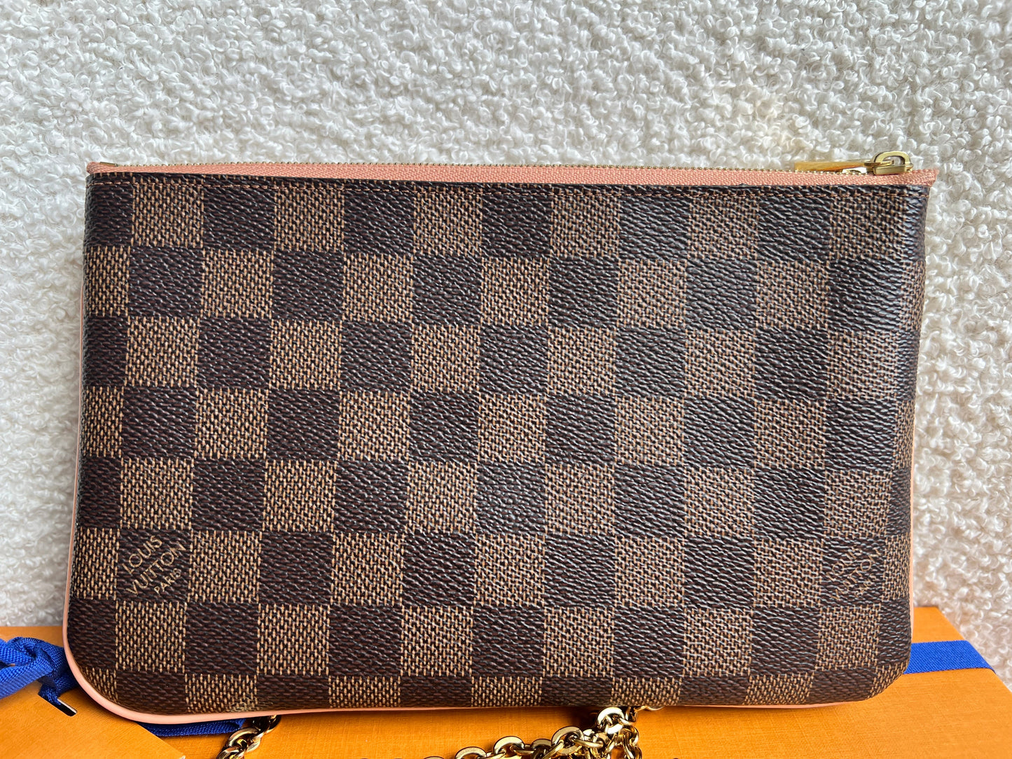 Louis Vuitton “LV” Double Pochette Damier Ebene