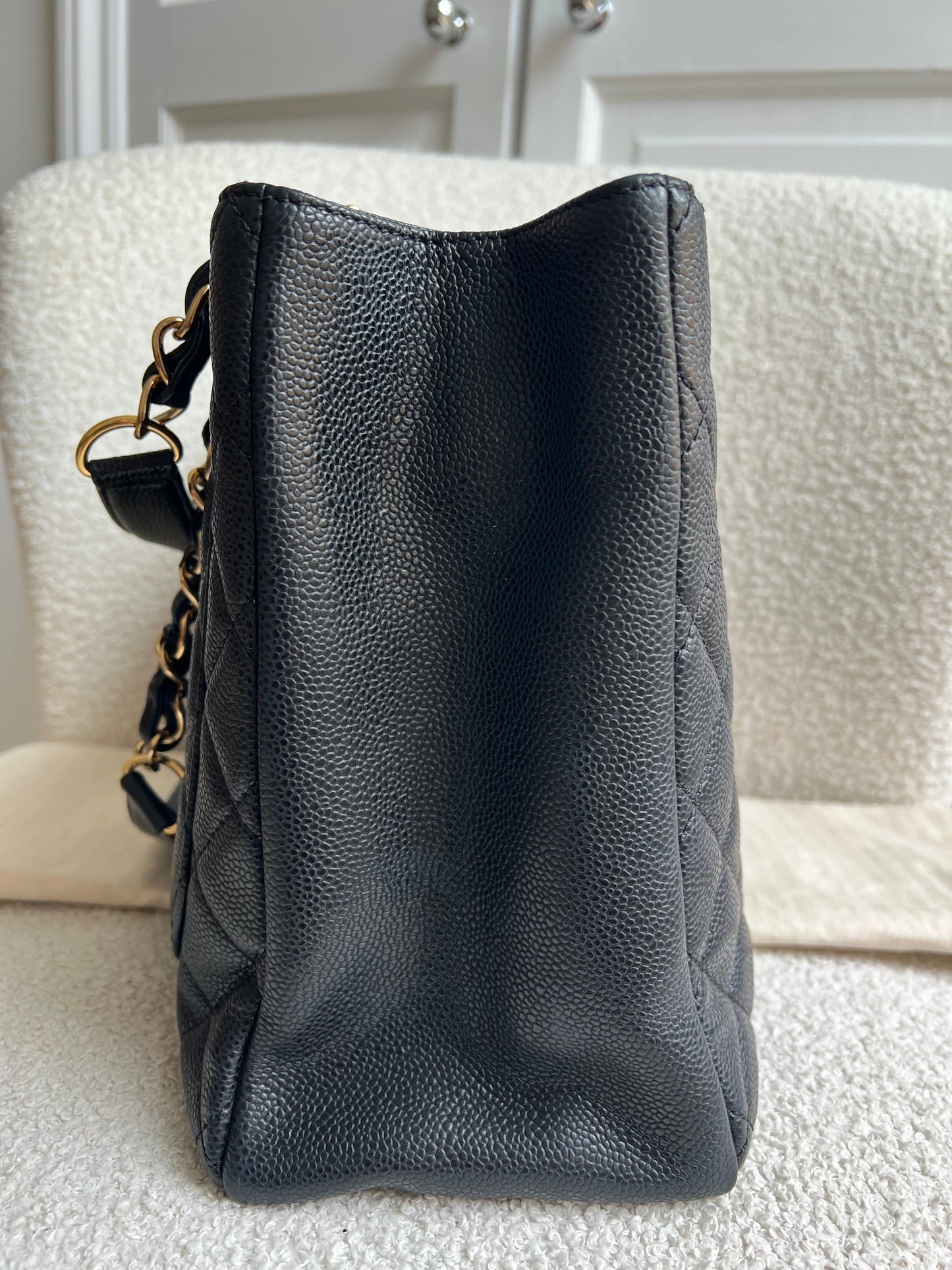 Chanel Black Caviar Grand Shopper Tote Gold Hardware (GST)