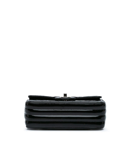 Mini Rectangular Classic Chevron Patent Flap Crossbody Bag
