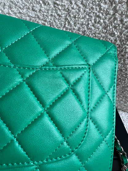 Chanel Turquoise Lambskin Wallet on Chain (RRP £2,930)
