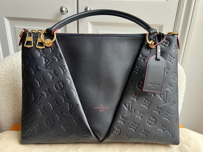 Louis Vuitton V Tote MM Navy Empreinte (RRP £2,390)