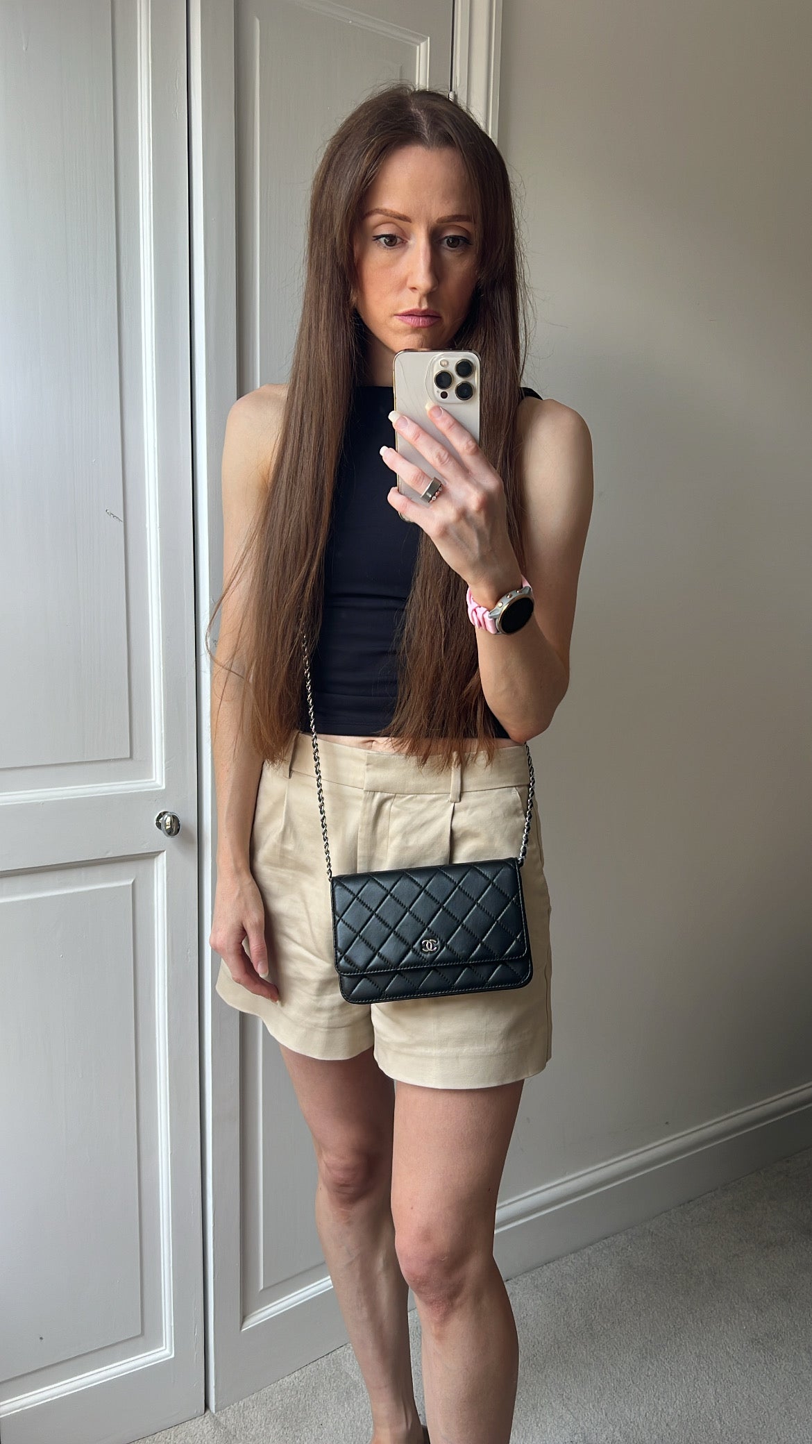 Chanel Wallet on Chain in Black Lambskin Silver Hardware (RRP £2,930)
