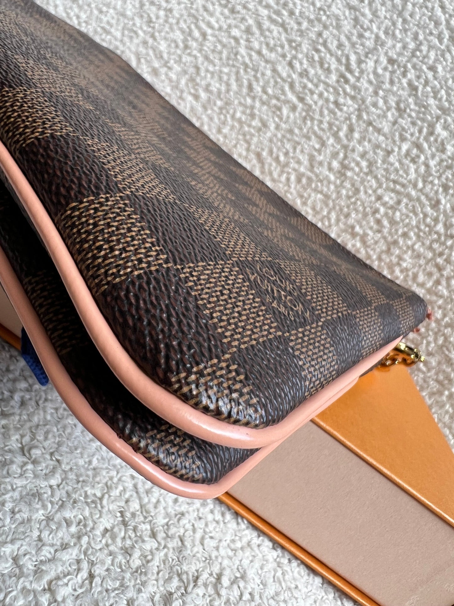 Louis Vuitton “LV” Double Pochette Damier Ebene