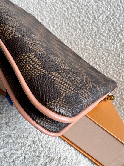 Louis Vuitton “LV” Double Pochette Damier Ebene