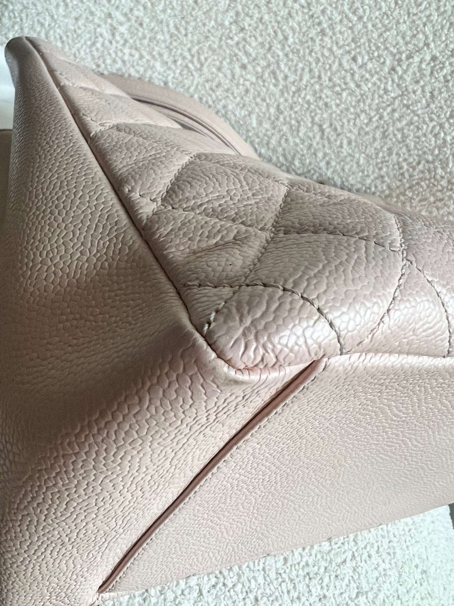 Chanel Light Pink Caviar Grand Shopper Tote with silver hardware (GST)