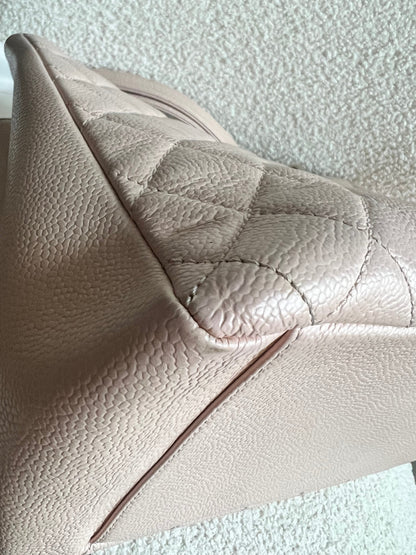 Chanel Light Pink Caviar Grand Shopper Tote with silver hardware (GST)