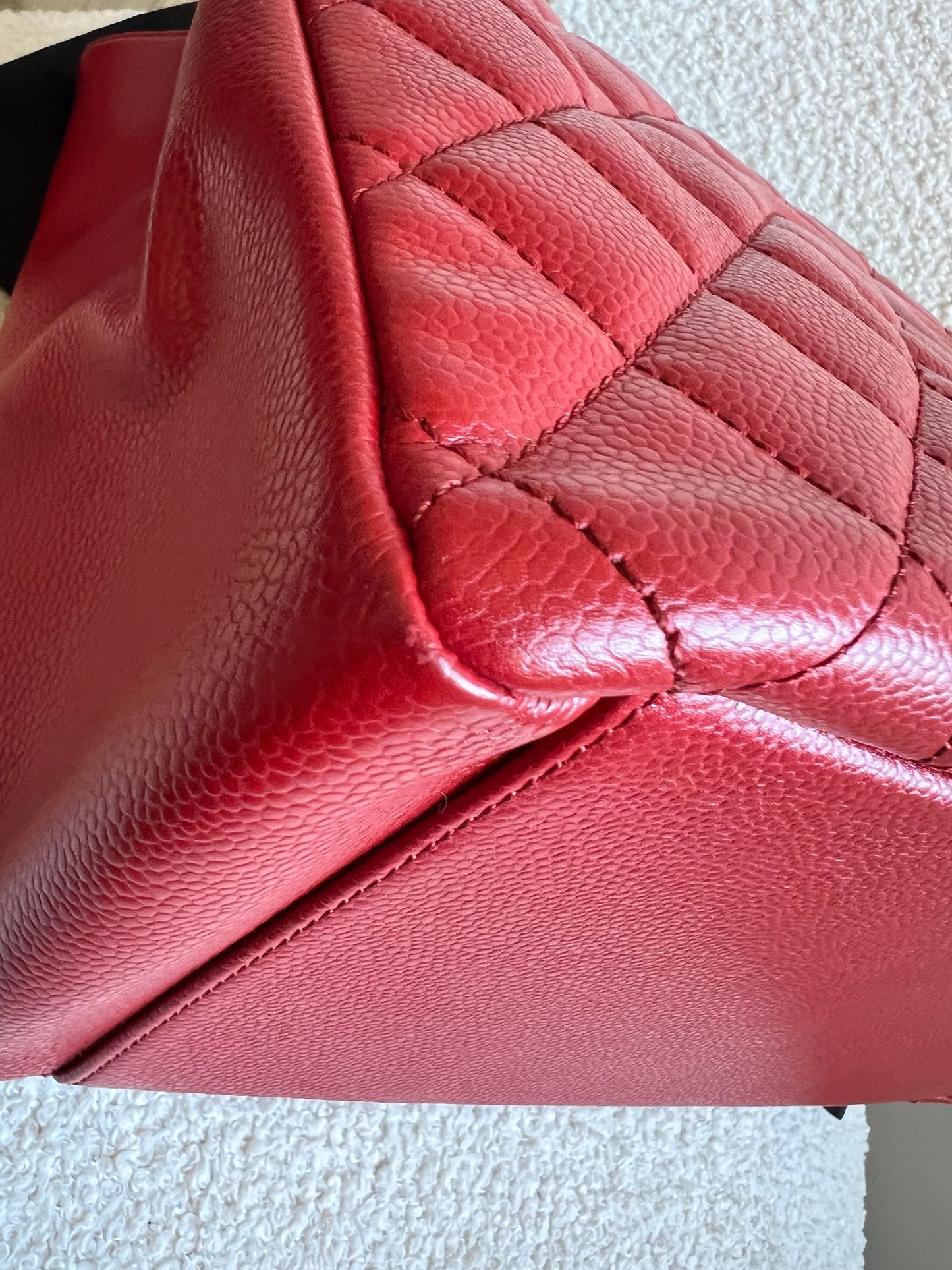 Chanel Red Caviar Grand Shopper Tote (GST)