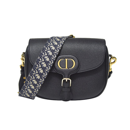 Black Grained Leather Large Dior Bobby Bag Rented Out