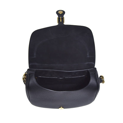 Black Grained Leather Large Dior Bobby Bag Rented Out