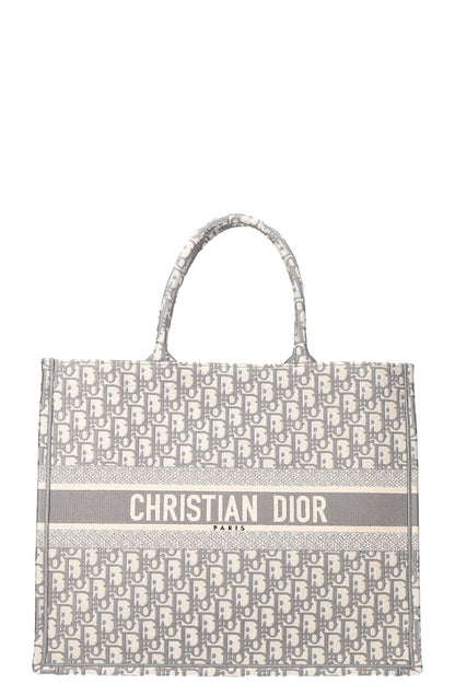 Christian Dior Book Tote Large Oblique Grey
