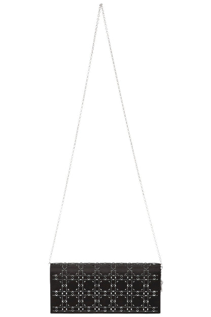Christian Dior Clutch Cannage Crystals Black
