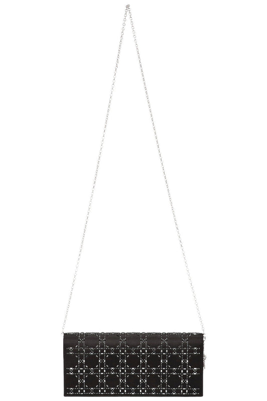 Christian Dior Clutch Cannage Crystals Black