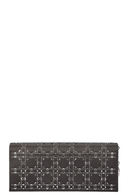 Christian Dior Clutch Cannage Crystals Black