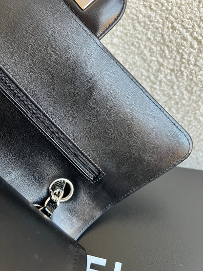 Chanel Medium Classic Flap in Black Patent Leather