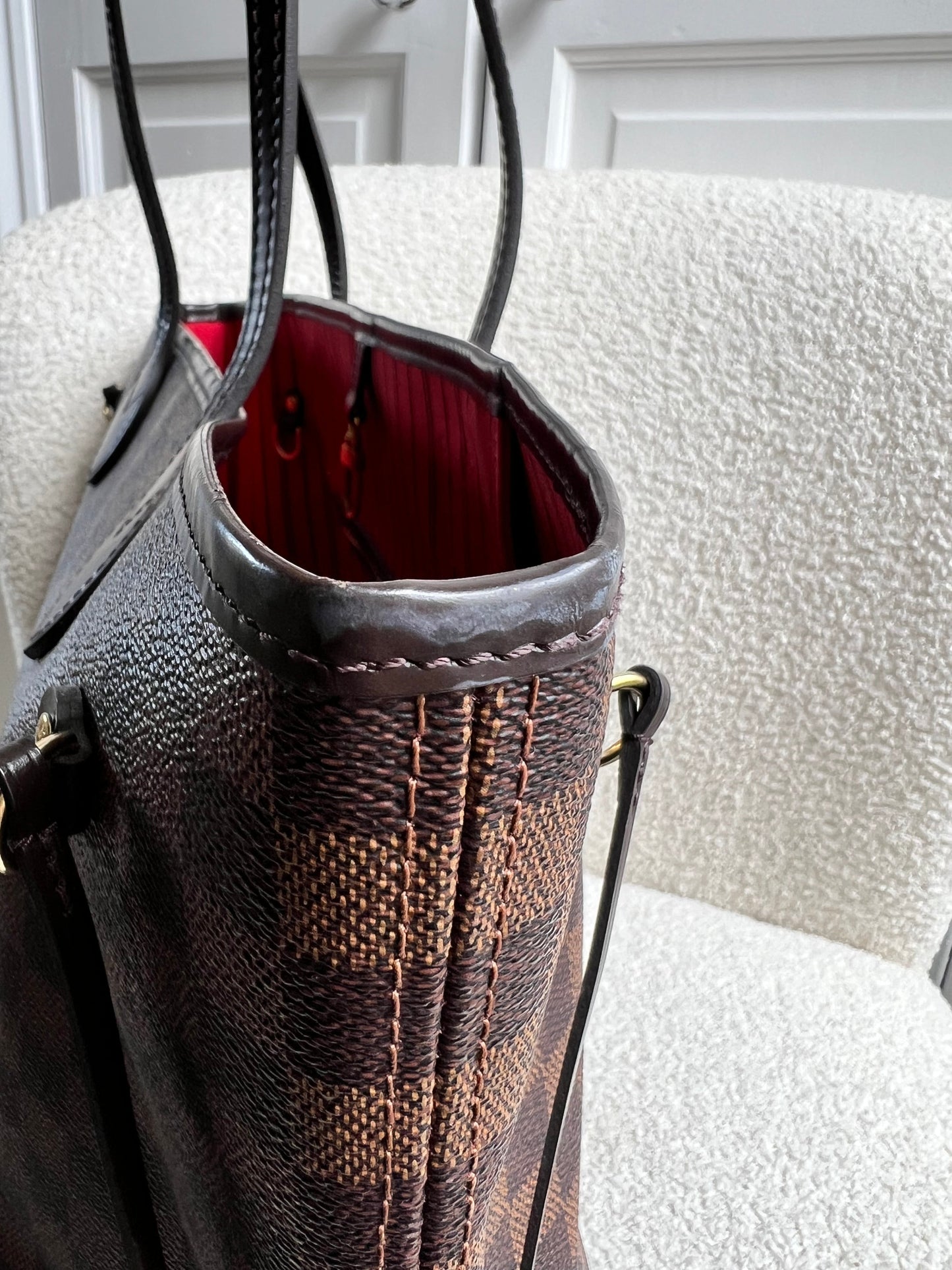 Louis Vuitton Neverfull MM Damier Ebene Cherry Interior (RRP £1,430)