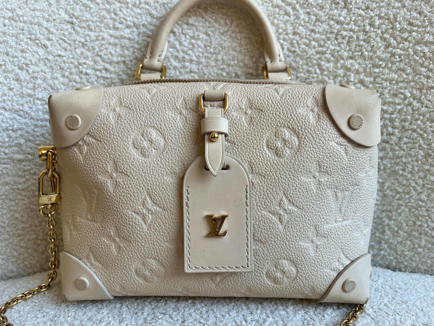 Louis Vuitton Cream Empreinte Petite Malle Souple Bag (RRP £2420)
