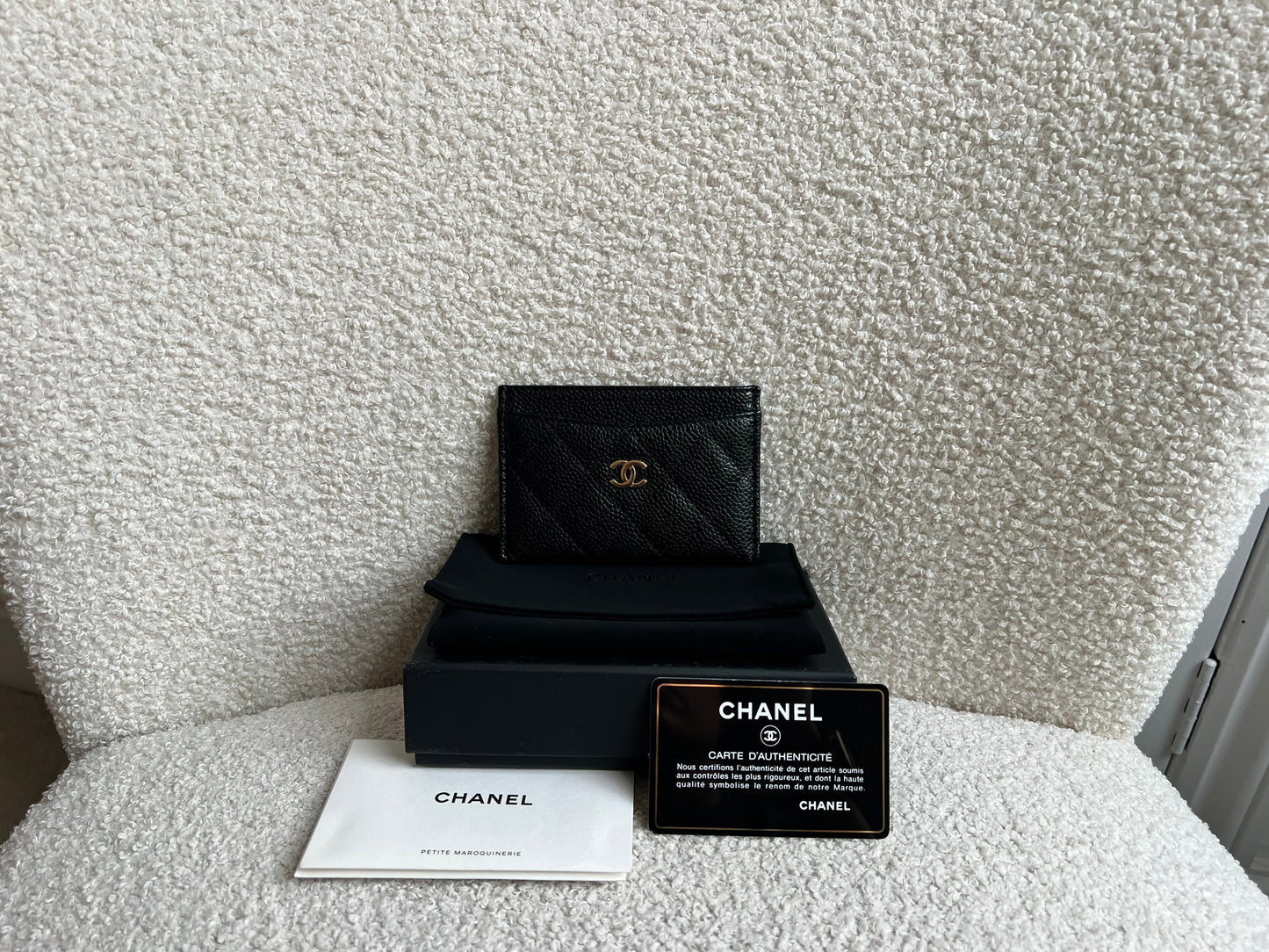 Chanel Black Caviar Card Holder with Gold Hardware (RRP £420)
