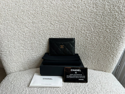 Chanel Black Caviar Card Holder with Gold Hardware (RRP £420)