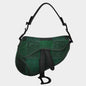 Dior Saddle Mini 2019 Black and Green Beaded Shoulder Bag