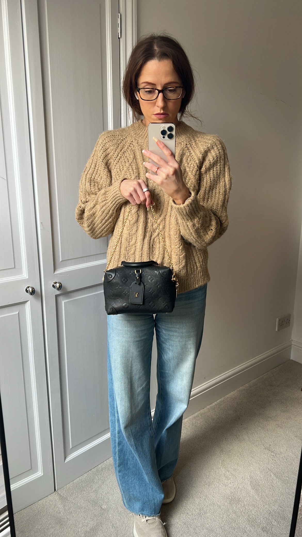 Louis Vuitton Black Empreinte Petite Malle Souple Bag (RRP £2420)