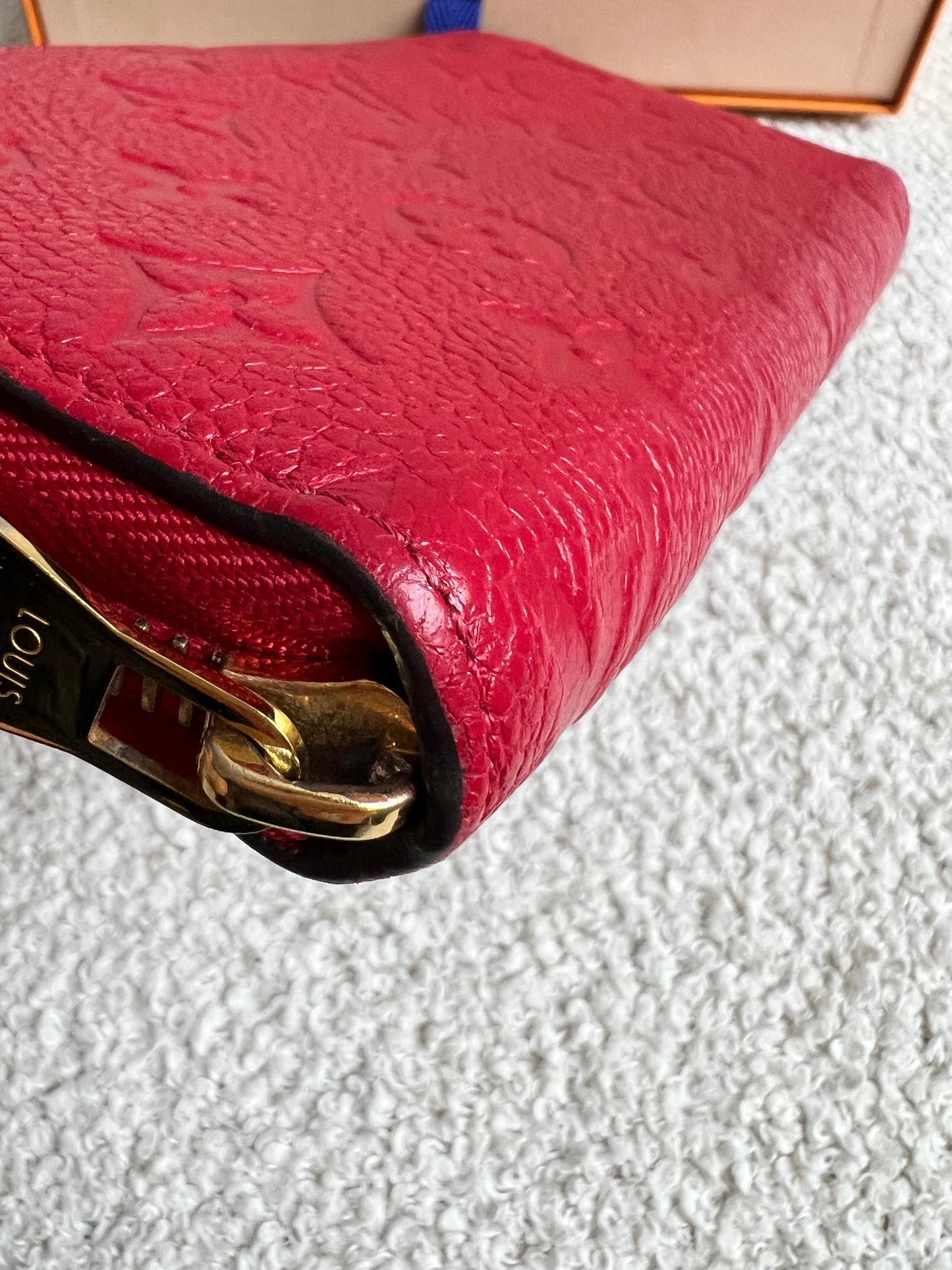 Louis Vuitton Zippy Wallet in Red Empreinte (RRP £740)