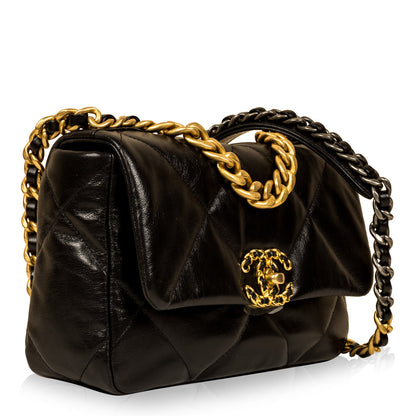 Chanel Chanel 19 Lambskin Black Shoulder Bag Style 22