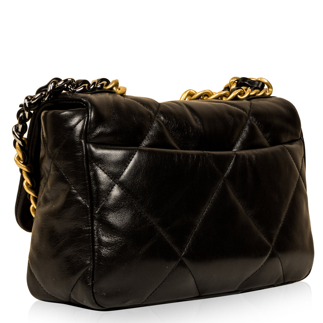 Chanel Chanel 19 Lambskin Black Shoulder Bag Style 27