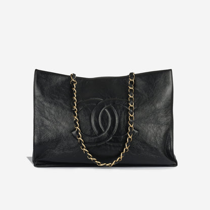 Chanel Calfskin Black Tote Bag